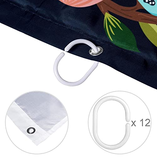 Rideau de douche lavable imperméable 152x183 avec 12 crochets chats - 5