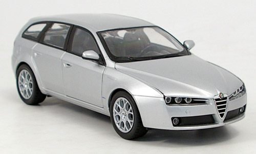 Preisvergleich Produktbild Alfa Romeo 159 Sportwagon, silber, Modellauto, Fertigmodell, Welly 1:24