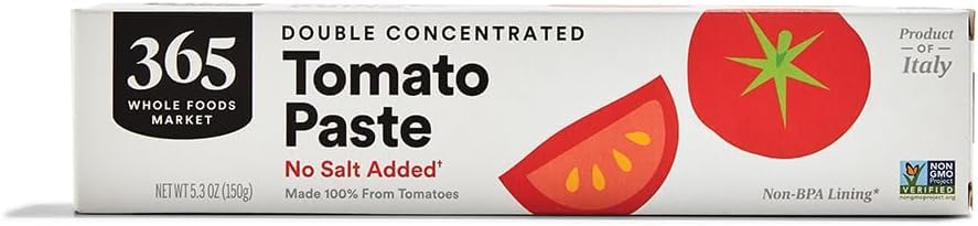 365 By Whole Foods Market, Tomato Paste Double Concentrated, 5 Ounce (Pack of 6)