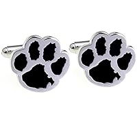 HONEY BEAR Footprints Bear's Paw Cufflinks for Mens Wedding Marriage Gift