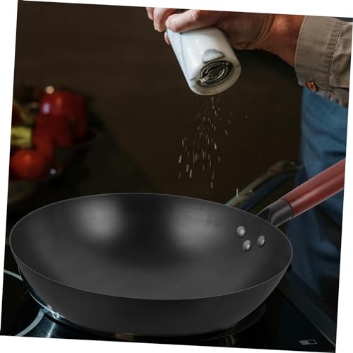 Wok de hierro antiadherente para cocina tradicional estilo chino miniatura 3