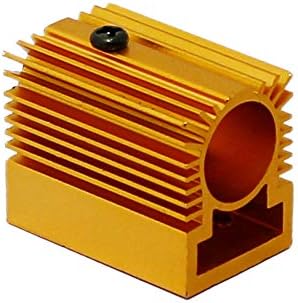 Q-BAIHE aluminiowy radiator radiator 20 x 27 x 32 mm do modułu laserowego 12 mm złoty