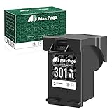 MaxPage 301 XL Schwarz Druckerpatronen Ersatz für HP 301XL Tintenpatrone Kompatibel mit HP Envy 5530 4500 4507 5532 4502 5534 DeskJet 2540 1510 3050 1050 3055a OfficeJet 4630 2620 2622 Drucker