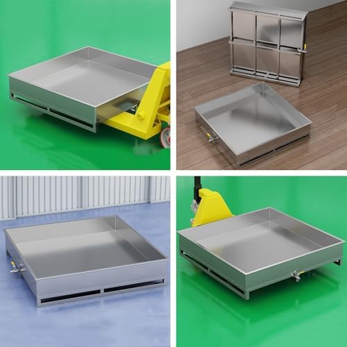 Industrial Spill Containment Pallet, Modular Leak-Proof Platform for Safe Drum Storage in Warehouses and Factories，Silver 125x65x20cm1PC