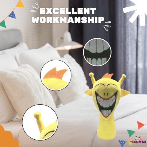 Image of Customized Text Yellow Big Smile Sprunki Plush Toys