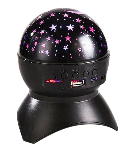 Lampada Proiettore di Stelle Soffitto Luce Notturna Rotante LED con Speaker Cassa Bluetooth USB Star Master