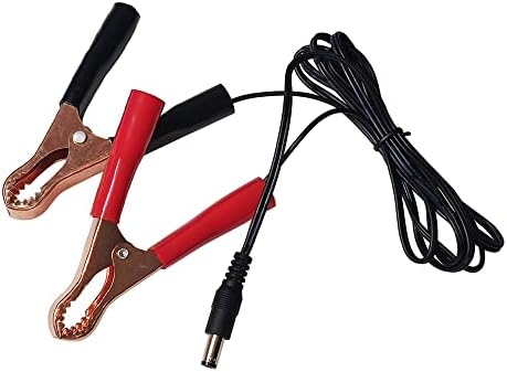 22AWG DC 5.5*2.1mm Male Plug to 12V Alligator Battery Clips Extension Cord Adapter Power Cable Crocodile Cl…