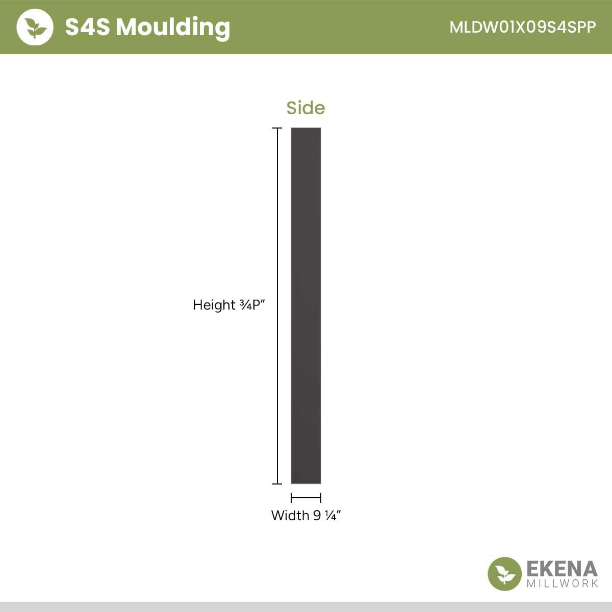 Americraft S4S Flat Trim Moulding, 9 1/4"H x 3/4"P x 96"L, Primed Finger-Joint Pine
