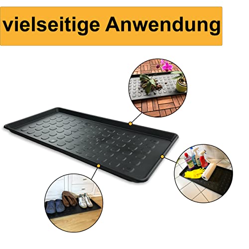1 STK. | XXL Schuhabtropfschale 76x38x3 cm | Schuhmatte Ablage Schuhablage mit erhöhtem Rand Set Abtropfschale große Schuhunterlage Napfunterlage