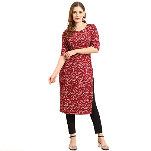 Image of Pinkmint Women's Crepe Regular Kurta