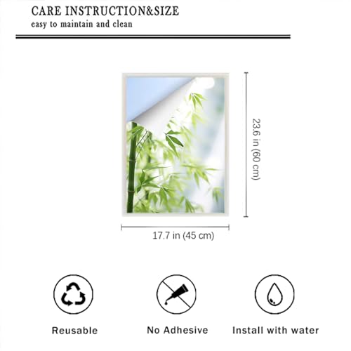 Película de privacidad para ventana Rustic Tree Bamboo 17.7 x 23.6 in miniatura 2