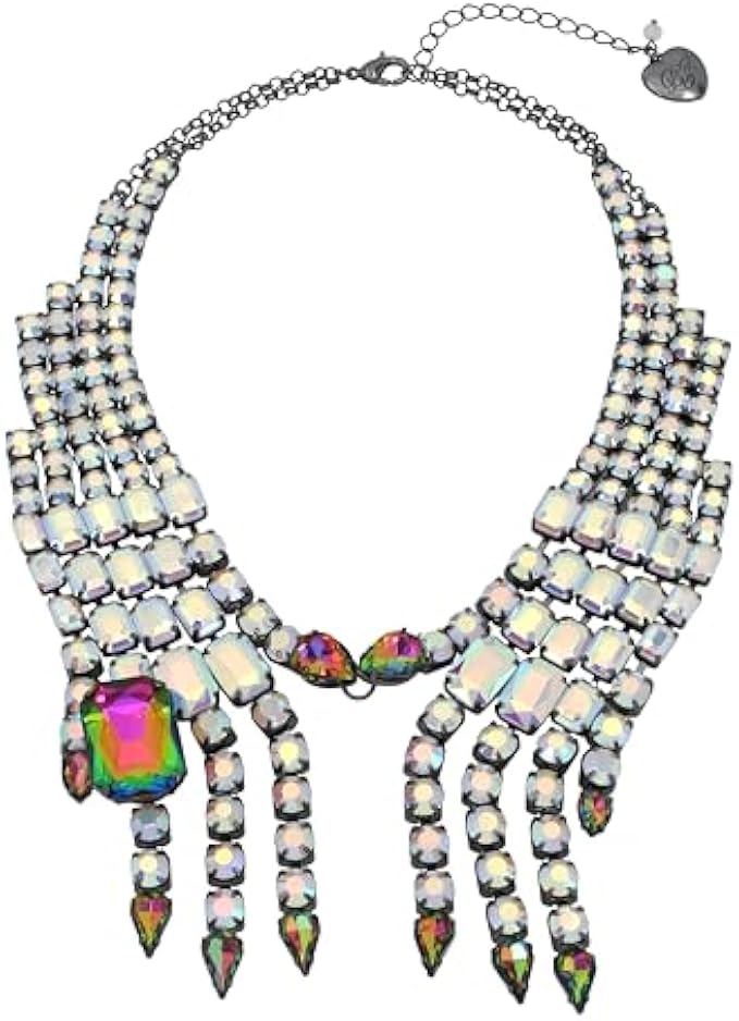 Betsey Johnson Womens Skeleton Hand Statement Necklace
