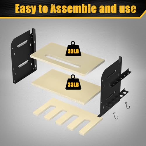 Alexhome Power Tool Organizer Wall Mount,Cordless Tool Organizer,Garage Organization Tool Storage Rack,3 Layers And 4 Drill Holder Power Tool Organizer,Fathers/Christmas Day Gifts For Men thumb #5