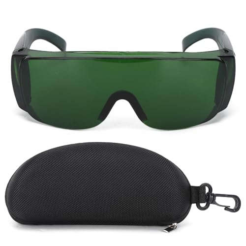 YWBL-WH 650nm Red Light, 445nm Blue Light, 405nm Blue Violet Light Protective Glasses Wavelength Two Colors With Independent Case (Green) YWBL-WH 650nm Red Light, 445nm Blue Light, 405nm Blue Violet Light Protective Glasses Wavelength Two Colors With Independent Case (Green)