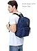 VASCHY Lightweight Backpack for School, Classic Basic Water Resistant Casual Daypack for Travel with Bottle Side Pockets (Navy)