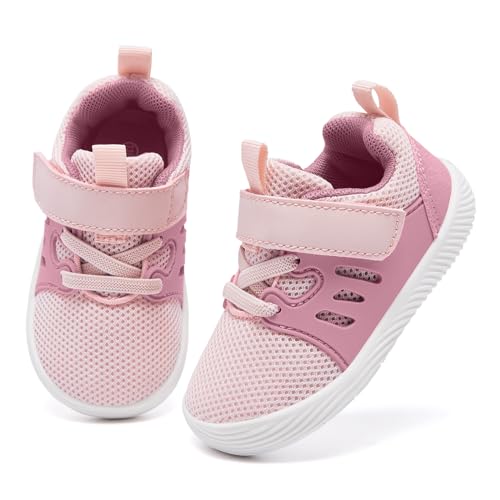 Image of MORENDL Toddler Sneakers Baby Boys & Girls Barefoot Shoes Lightweight Breathable Walking Running Tennis Athletic Sport Shoes Outdoor