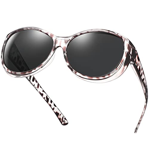 Br'Guras Polarized Oversized Fit over Sunglasses Wear over Glasses for Women Men Driving Riding