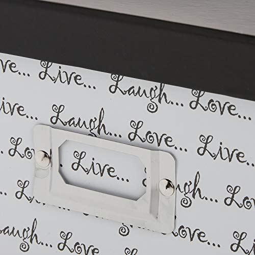 Pioneer Photo Albums B-1BW Fotoaufbewahrungsbox, „Live, Laugh, Love“-Design