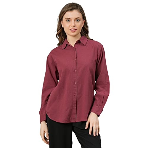 Image of Mode Women's Regular Fit Shirt (MFS0018 Brick Red