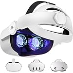 Head Strap for Oculus Quest 2/3/3s, 3-in-1 Adjustable Halo Headband, Replacement for Elite Strap, Enhanced Comfort Gaming Immersion VR Accessories Compatible with Oculus/Meta Quest 2/3/3s