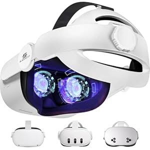 Head Strap for Oculus Quest 2/3/3s, 3-in-1 Adjustable Halo Headband, Replacement for Elite Strap, Enhanced Comfort Gaming Immersion VR Accessories Compatible with Oculus/Meta Quest 2/3/3s