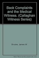 Back Complaints and the Medical Witness. B000I9S4XS Book Cover