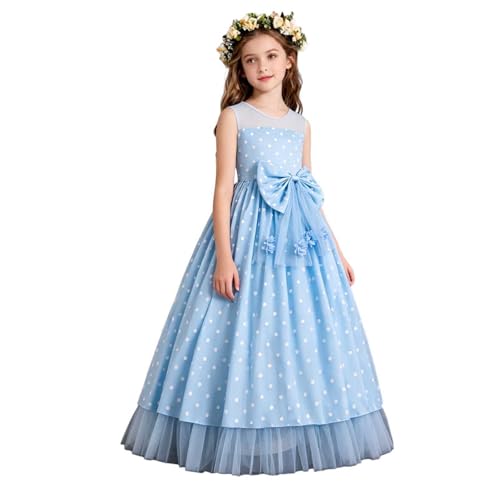 Vestido de princesa infantil para bodas y damas de honor con falda floral