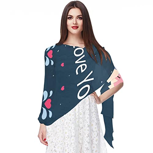 Foulard en mousseline de soie écharpe longue plage motif ocean