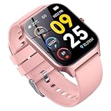 CASCHO Smartwatch Damen Herren, 1.85' HD Smart Watch, 115+ Modi, Fitness Tracker mit Bluetooth Telefonie, IP68 Wasserdicht Schrittzähler Uhr mit bis zu 30 Tage Standby für iOS und Android,Hellrosa