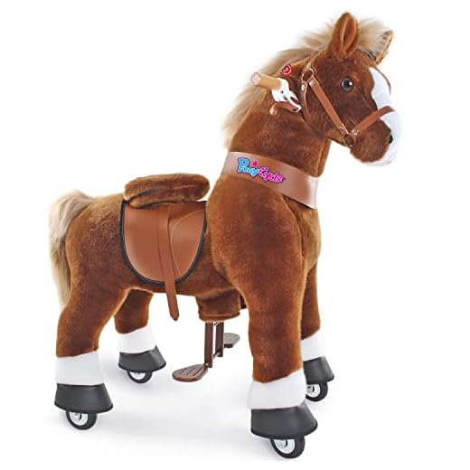 Smart Gear Pony Cycle Chocolate, Light Brown, or Brown Horse Riding Toy: 2 Sizes: World's First Simulated Riding Toy for Kids Age 4-9 Years Ponycycle Ride-on Medium