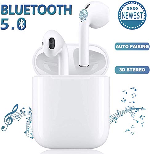 Wireless Earbuds, Bluetooth Headphones,Touch Control, Noise Canceling IPX5 Waterproof Sports Headset, Pop-ups Auto