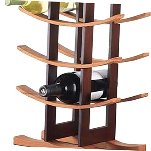 Soporte de botellas de vino de plástico color café miniatura 6