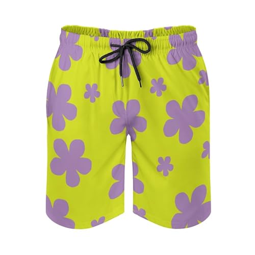 Funny Laugh HA HA Violet Men's Swim Trunks Board Shorts Mesh Liner Bathing Suits Quick Dry Beach Swimwear Pocket4