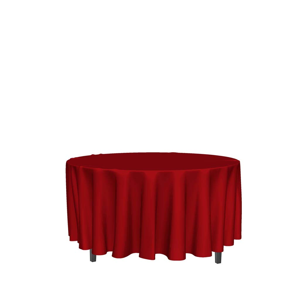 Soleil d'ocre MLANCE Alix Tablecloth Round Anti-Stain 180 cm Red