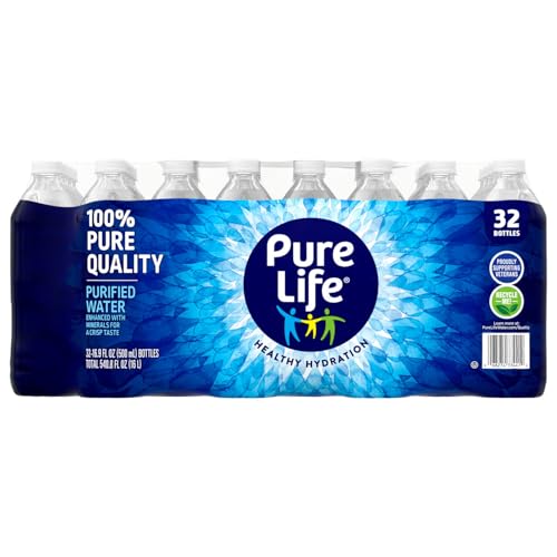 Pure Life, Purified Water, 16.9 Fl Oz, 32 Pack