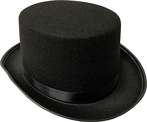 Adult's Gentlemans Black Felt Top Hat Costume Accessory