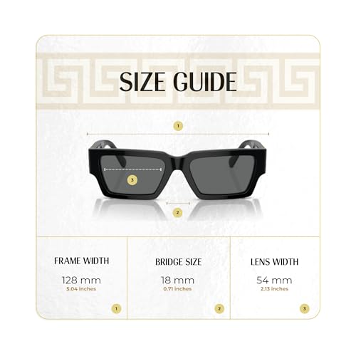 Versace VE4459 Rectangular Sunglasses for Men for Women +BUNDLE with ACCESSORY EYEWEAR KIT4