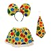 Circus Clown Dress Party Dress Up Clown Skirt Necktie Headband Costume Set Women Girls Fancy Dress Props