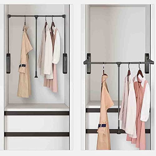 Rail d'armoire rétractable et extensible pour optimiser le rangement des vêtements - 2