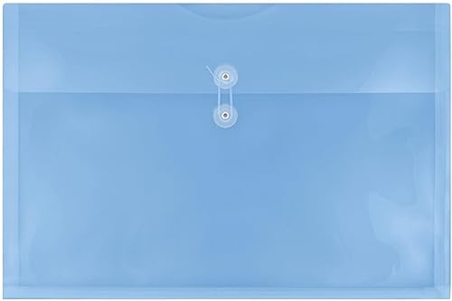 JAM PAPER Kunststoff-Umschläge, Blau, 3 Stück