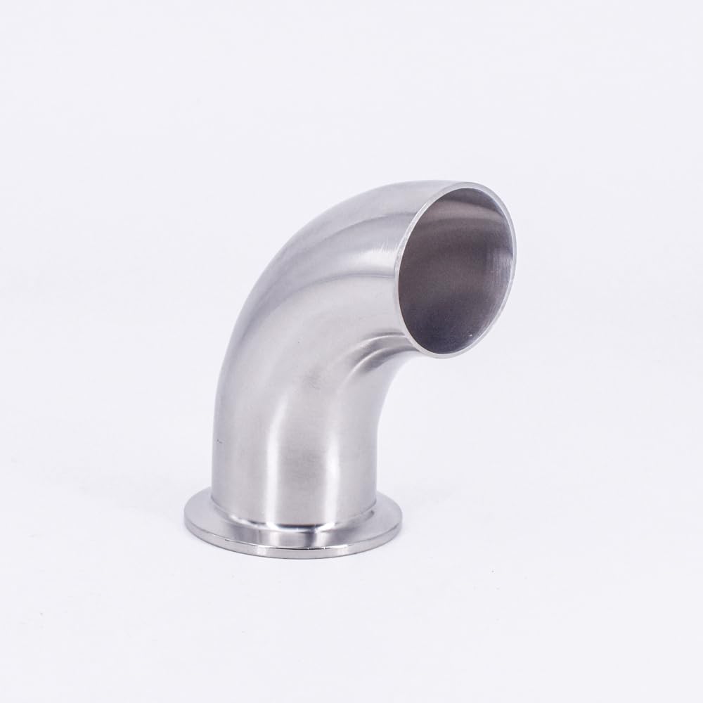 Conector de acero inoxidable, soldadura a tope de diámetro exterior de tubería, soldadura a tope de diámetro exterior de 12,7-108 mm x 1,5" 2" - 4" triple abrazadera codo de 90 grados SUS304 accesorio