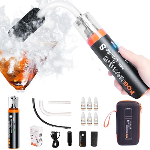 Fog Machine,Hand-held Smoke Machine with Remote Control,Portable Cocktail Smoke Generator Smoking Gun for Indoor Outdoor Events,for Parties Disinfection or Weddings Mini Smoke Infuser - LENSGO Smoke S