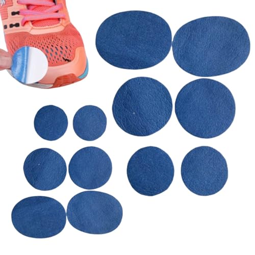PLABBDPL Parches Para Zapatillas Deportivas, Set de 12 parches autoadhesivos redondos para reparar zapatos rotos, Parches Zapatillas Deportivas, Fácil reparación de agujeros, E