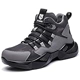 adidas schuhe grau herren  SUADEX Arbeitsschuhe Herren Sicherheitsschuhe Herren Damen S3 Leicht Sportlich Atmungsaktiv Stahlkappe Schuhe 45 EU grau