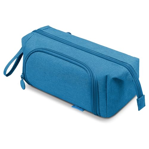 ZYB Pencil Case Large Capacity Pencil Case,Large Pencil Pouch with Compartments Handheld,Multifunctional Stationery Pouch Makeup Bag Gift for School Office Kids Girls Boys Adult Women Men-Teal