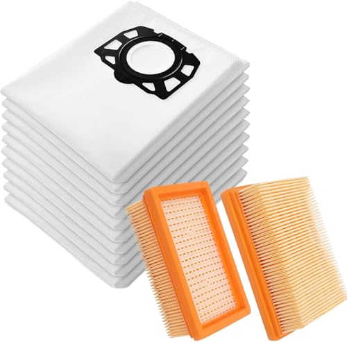 Bolsas de aspiradora + 2 filtros para Kärcher 2.863-006.0 KFI 487 WD4 WD5 WD6 WD6P Premium MV4 MV5 MV6 Piezas de repuesto para aspiradora 2.863-005.0