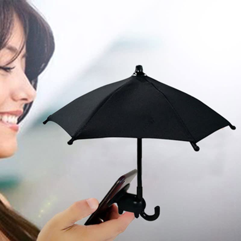 KOOtau 2 Ensembles De Parapluie De Téléphone, Parapluie En Dentelle Rose Et Dentelle Violette Avec Ventouse Pour Téléphone, Couverture Pare-soleil Universelle Réglable Pour Téléphone