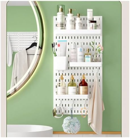 Multifunctional Pegboard Wall Organizer Kit, 22x19.5cm Tool Storage Panels for Kitchen, Bedroom, Office & Bathroom - Versatile Organization Solutions