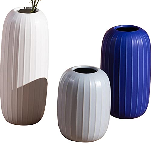 Vaas, Streep Moderne Kunsten Decoratie Vaseswater CultivationPlants Pot voor thuiskantoor boekenplank tafel centerpieces decoratie - Afbeelding 8