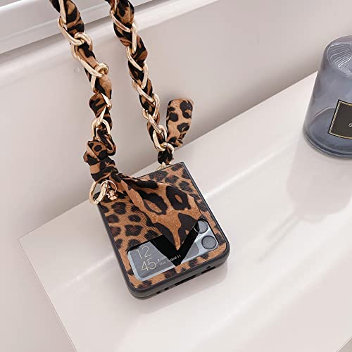 Omio JX1164-ZFLIP4-1 For Samsung Galaxy Z Flip 4 Case With Luxury Detachable Chain Wrist Strap Bracelet Cute Case thumb #2